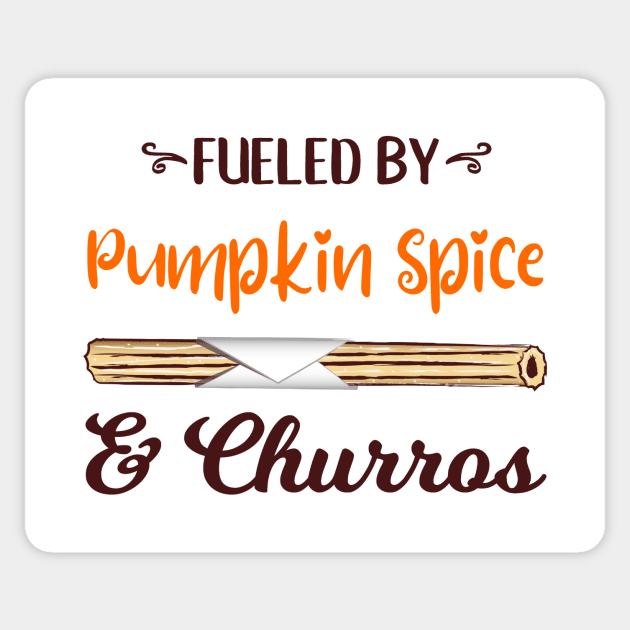 Fueled by Pumpkin Spice and Churros Sticker by fairytalelife